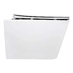 Унитаз подвесной Azario AIRA AZ-5171T-WHT белый, безободковый, с крышкой микролифт, слив торнадо купить в интернет-магазине Sanbest
