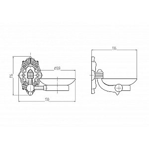 Мыльница Milacio Valls MC.921.BR бронза купить в интернет-магазине сантехники Sanbest