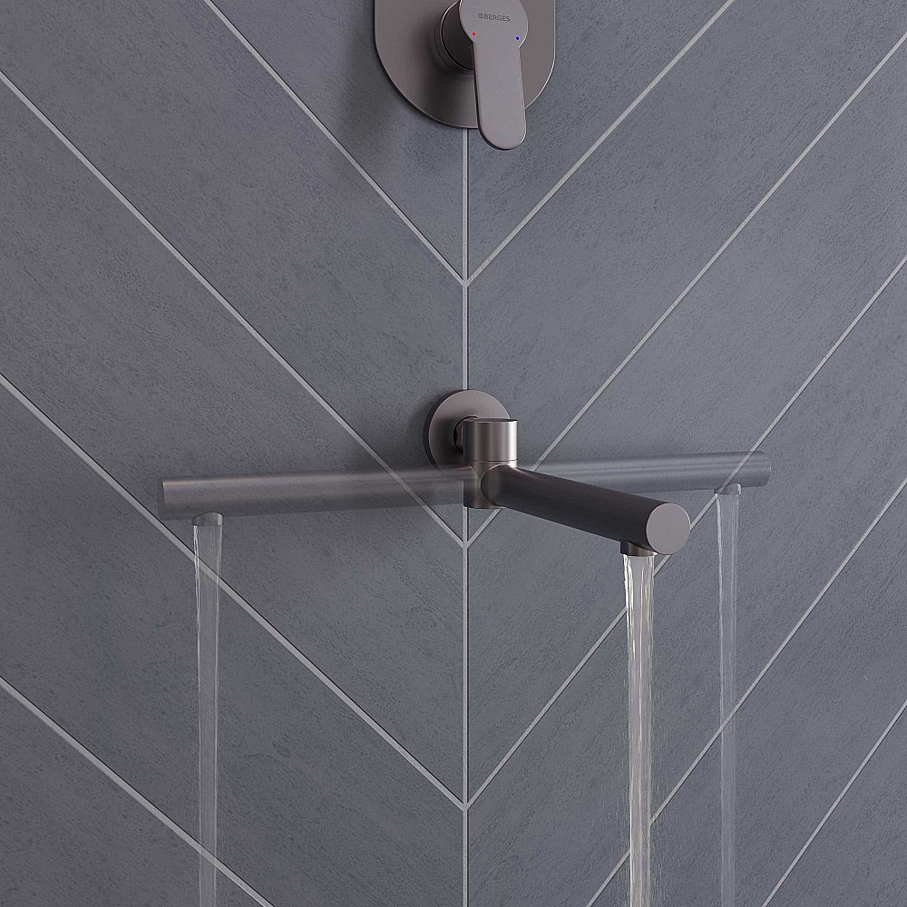 Душевая система BERGES NARDIS 3R 071009 оружейная сталь купить в интернет-магазине сантехники Sanbest