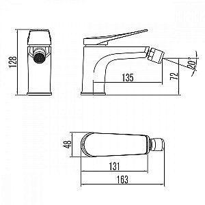 Смеситель для биде Lemark Bronx LM3708GM купить в интернет-магазине сантехники Sanbest
