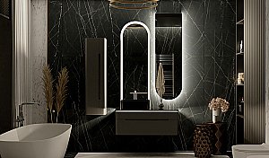 Тумба с раковиной Jorno Shine 100 антрацит для ванной в интернет-магазине Sanbest