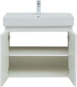 Тумба с раковиной Aquanet Nova Lite 298850 75 белый глянец для ванной в интернет-магазине Sanbest