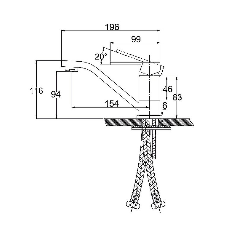 Смеситель для раковины Kaiser Sonat 34010-4 купить в интернет-магазине сантехники Sanbest