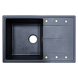 Кухонная мойка Azario Izmir 74х48 CS00097684 черная купить в интернет-магазине сантехники Sanbest