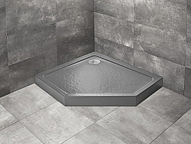 Душевой поддон Radaway Doros PT E Compact 100x90 S SDRPTP1090-05-64SR антрацит правый купить в интернет-магазине сантехники Sanbest