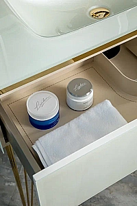 Консоль с раковиной Armadi Art LUCIDO WHITE 80 жемчужный белый для ванной в интернет-магазине сантехники Sanbest