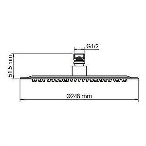 Верхний душ WasserKRAFT A208 купить в интернет-магазине сантехники Sanbest
