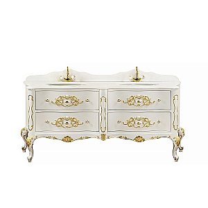 Тумба с раковиной Migliore Virginia 193 белая матовая для ванной в интернет-магазине Sanbest