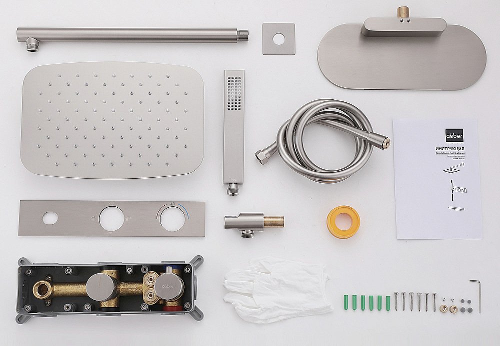 Душевая система ABBER Rund AF8750NG сатин купить в интернет-магазине сантехники Sanbest