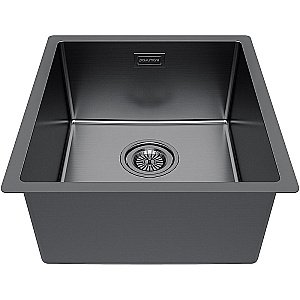 Кухонная мойка Paulmark Yuni 39 YU39-GM вороненая сталь купить в интернет-магазине сантехники Sanbest