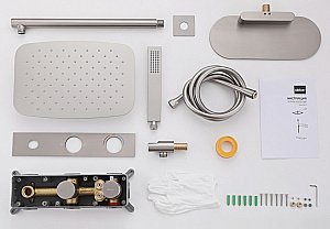 Душевая система ABBER Rund AF8750NG сатин купить в интернет-магазине сантехники Sanbest