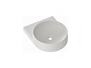Консоль с раковиной Ravak YARD 40 D80000D004+XJX0O040000 черная матовая/раковина серая без отверстия для ванной в интернет-магазине сантехники Sanbest