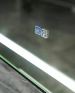 Зеркало BelBagno Kraft SPC-KRAFT-500-800-LED-TCH-WARM-NERO черный в ванную от интернет-магазине сантехники Sanbest