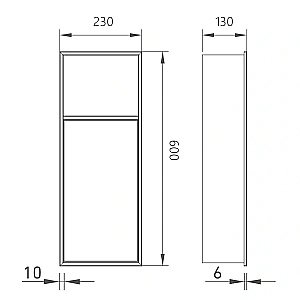 Скрытая настенная ниша Abber Nischen AN3008BST сталь брашированная купить в интернет-магазине сантехники Sanbest