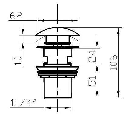 Донный клапан Bronze De Luxe 21984 купить в интернет-магазине сантехники Sanbest