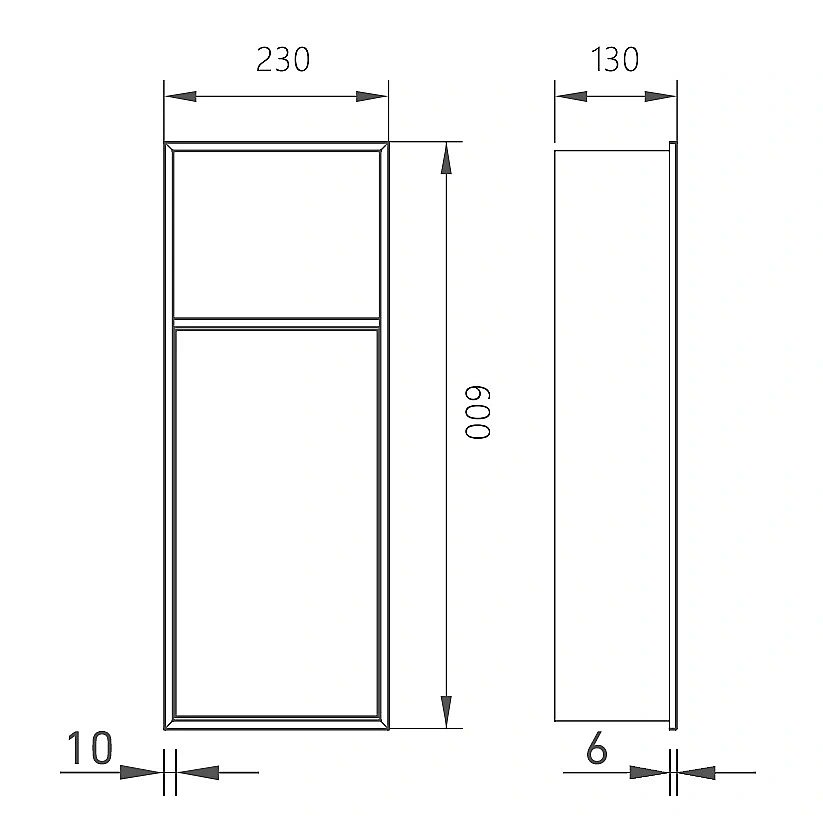 Скрытая настенная ниша Abber Nischen AN3008BST сталь брашированная купить в интернет-магазине сантехники Sanbest