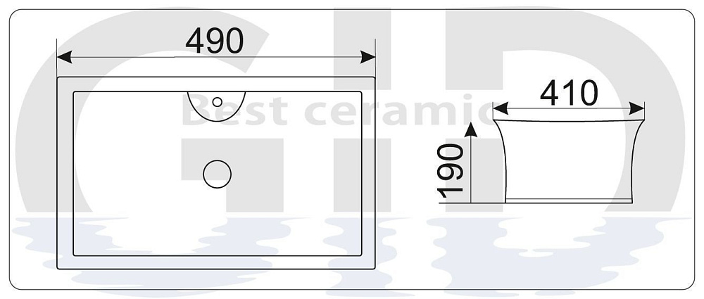 Раковина GID 9108 купить в интернет-магазине Sanbest