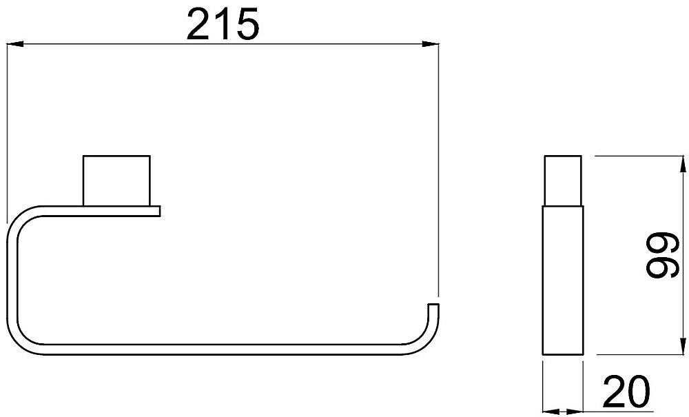 Полотенцедержатель Allen Brau Infinity 6.21010-00 22 хром купить в интернет-магазине сантехники Sanbest
