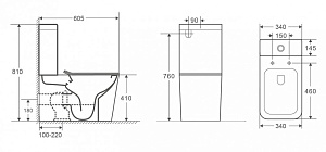 Унитаз напольный Ceramalux 2171 белый, безободковый, с бачком, с крышкой микролифт купить в интернет-магазине Sanbest