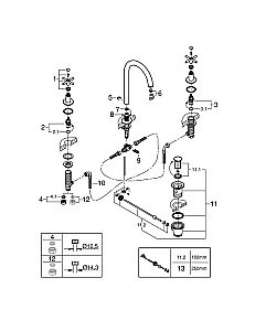 Смеситель для раковины Grohe Atrio New 20008003 хром купить в интернет-магазине сантехники Sanbest