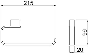 Полотенцедержатель Allen Brau Infinity 6.21010-00 22 хром купить в интернет-магазине сантехники Sanbest