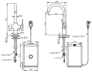 Смеситель для кухни Bravat EQUATRE F7196243CP-RG хром купить в интернет-магазине сантехники Sanbest