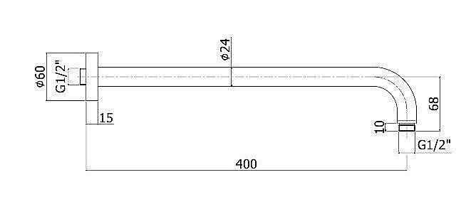 Держатель верхнего душа Paffoni LUSSO ZSOF034CR купить в интернет-магазине сантехники Sanbest