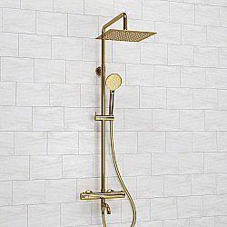 Душевая система WasserKRAFT Sauer A188.256.348.PG Thermo золото купить в интернет-магазине сантехники Sanbest