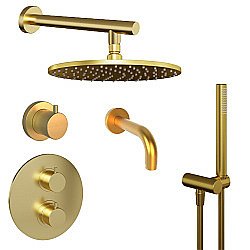 Душевая система PAINI Cox 78PJSET36911THSHBATH золото матовое купить в интернет-магазине сантехники Sanbest