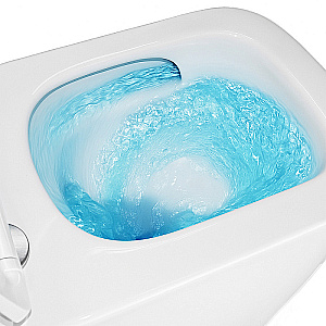 Унитаз подвесной Azario Cascad AZ-2303-A белый, безободковый, с крышкой микролифт, слив торнадо купить в интернет-магазине Sanbest