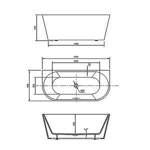 Ванна акриловая Vincea VBT-421 170x80 белая купить в интернет-магазине Sanbest
