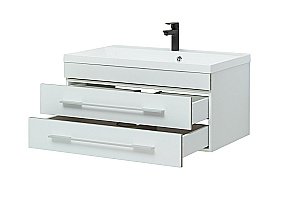 Тумба с раковиной Aquanet Верона New 90 281098 белая матовая для ванной в интернет-магазине Sanbest