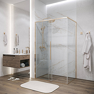 Душевой уголок Grossman Galaxy 140х90 120.K33.01.1490.32.00 стекло прозрачное/профиль золото брашированное купить в интернет-магазине Sanbest