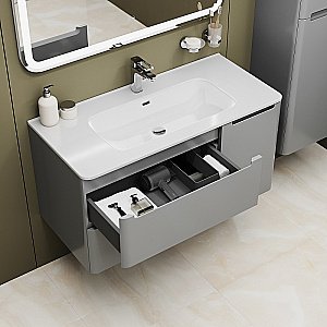 Тумба с раковиной Iddis Edifice 100 EDI10L0i95K светло-серая для ванной в интернет-магазине Sanbest