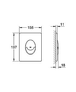 Кнопка для инсталляции Grohe Skate Air 38505SH0 альпин-белый купить в интернет-магазине сантехники Sanbest
