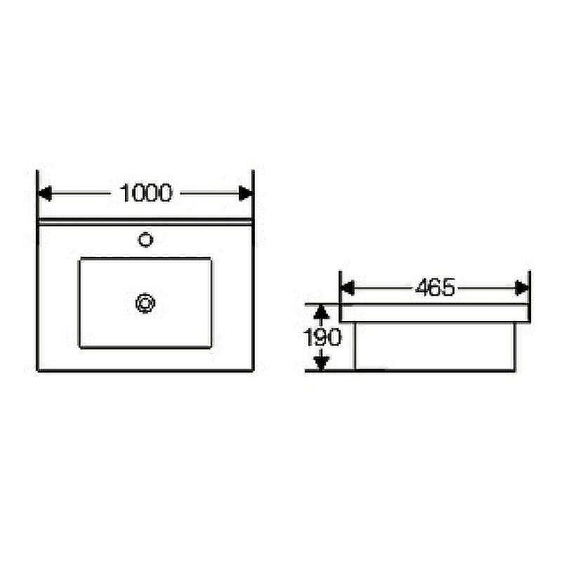 Раковина beWash 100 BK6100467VT001 белая глянцевая купить в интернет-магазине Sanbest