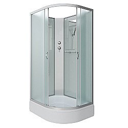 Душевая кабина Niagara "Promo" P90/80, асимметрия, тропический душ, белая, противоскользящая купить в интернет-магазине Sanbest
