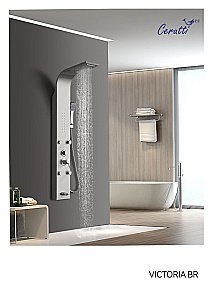 Душевая панель CeruttiSpa VICTORIA BR CT9980 Матовая Нержавеющая Сталь купить в интернет-магазине сантехники Sanbest