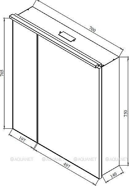 Зеркальный шкаф De Aqua Алюминиум 261765 70 медь купить в интернет-магазине сантехники Sanbest