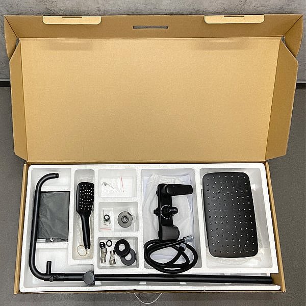 Душевая система Comforty FF074R-CMT черная матовая купить в интернет-магазине сантехники Sanbest