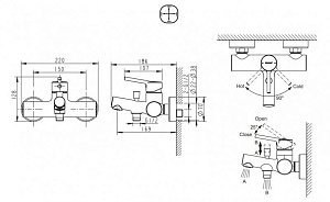 Смеситель для ванны BRAVAT Palace F6172217CP-01-RUS купить в интернет-магазине сантехники Sanbest