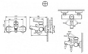 Смеситель для ванны BRAVAT Palace F6172217CP-01-RUS купить в интернет-магазине сантехники Sanbest
