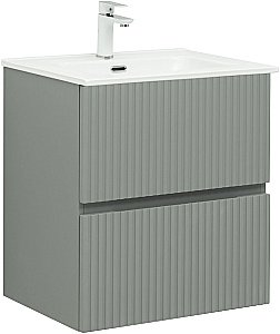 Тумба с раковиной Aquanet Джейн 313316/330429 60 мисти грин для ванной в интернет-магазине Sanbest