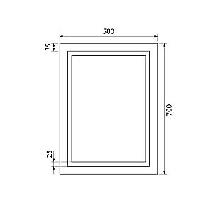 Зеркало Iddis Zodiac 50 ZOD5000i98 белое в ванную от интернет-магазине сантехники Sanbest
