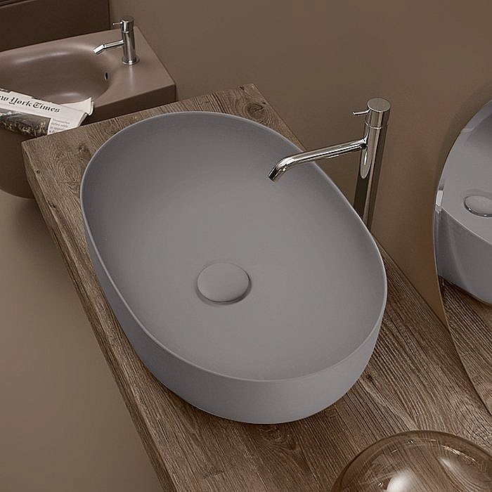 Раковина накладная Kerasan Nolita 60 534389 Ferro Matt купить в интернет-магазине Sanbest