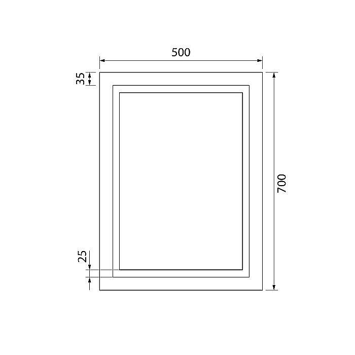 Зеркало Iddis Zodiac 50 ZOD5000i98 белое в ванную от интернет-магазине сантехники Sanbest