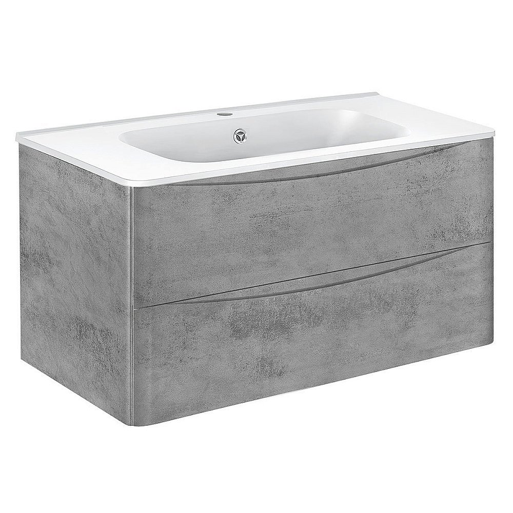 Тумба с раковиной Vincea Paola 100 серая для ванной в интернет-магазине Sanbest