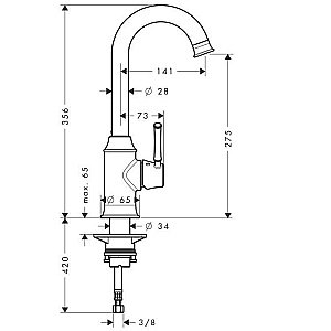 Смеситель для кухни Hansgrohe Talis Classic 14858000 купить в интернет-магазине сантехники Sanbest