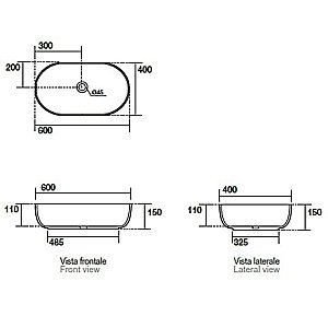 Раковина накладная Kerasan Nolita 60 534388 Bruno matt купить в интернет-магазине Sanbest