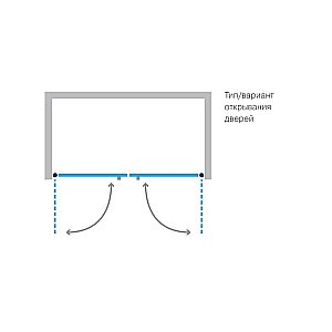 Душевая дверь Koller Pool NEON ND90C 90 стекло прозрачное купить в интернет-магазине Sanbest